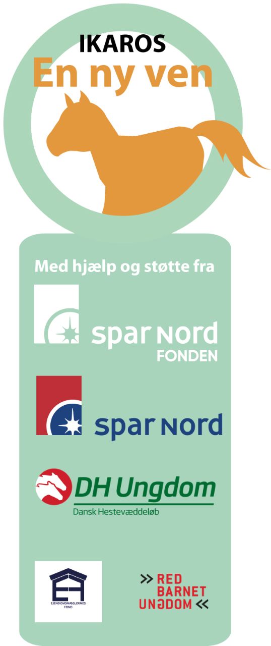 Med tak til Spar Nord Fonden, Spar Nord Bank, DH Ungdom, Ejendomsmæglernes fond og Red Barnet Ungdom tager vi hul på første sæson med gratis tilbud for børn og Unge i alderen 6-18 år. Projektet løber over en 3-årig periode hvor IKAROS travskole tilbyder gratis camps med ro, nærvær og samhørighed på programmet. Vi åbner op for brugen af vores ponyer, fordi vi vil arbejde med de positive egenskaber det har at være sammen med dem på en anden måde en ridning og travløb. Ponyerne kan være med til at have en beroligende effekt og vi vil gerne opnå, at de børn og unge der besøger campen får oplevelser der kan styrke lysten til at være med i fællesskaber, føle sig mindre ensomme og få selvværdet til at vokse. 